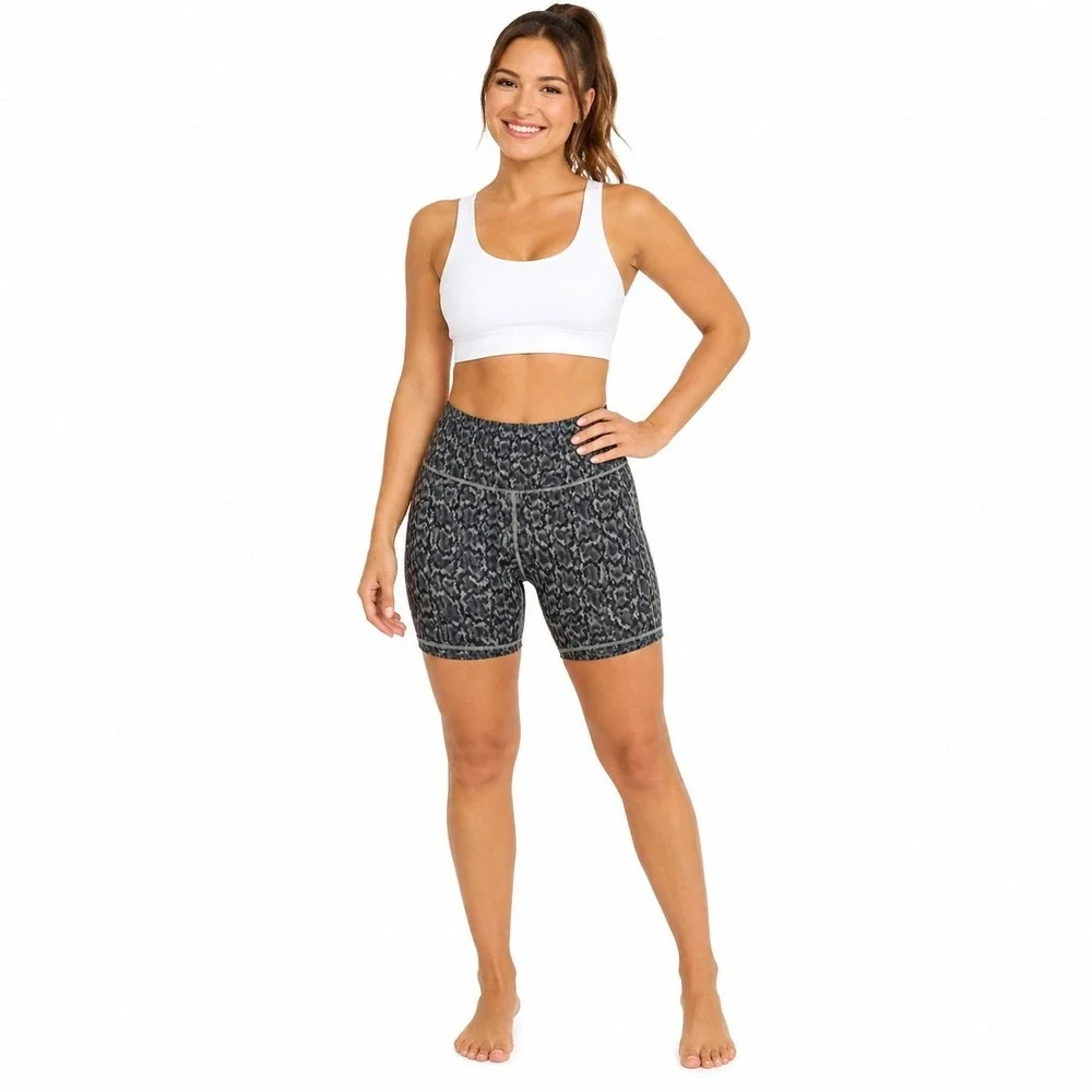 Old Navy Active Powersoft Biker Shorts Size Large Athleisure Activewear Gym - Picture 1 of 8